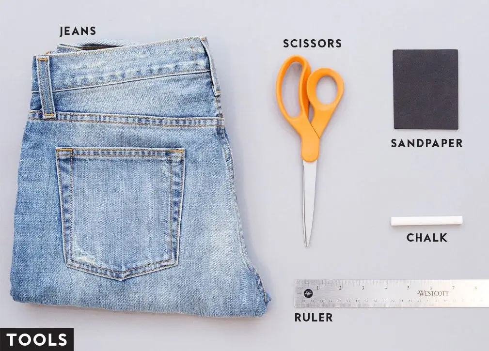 things needed to cut and fray your jeans
