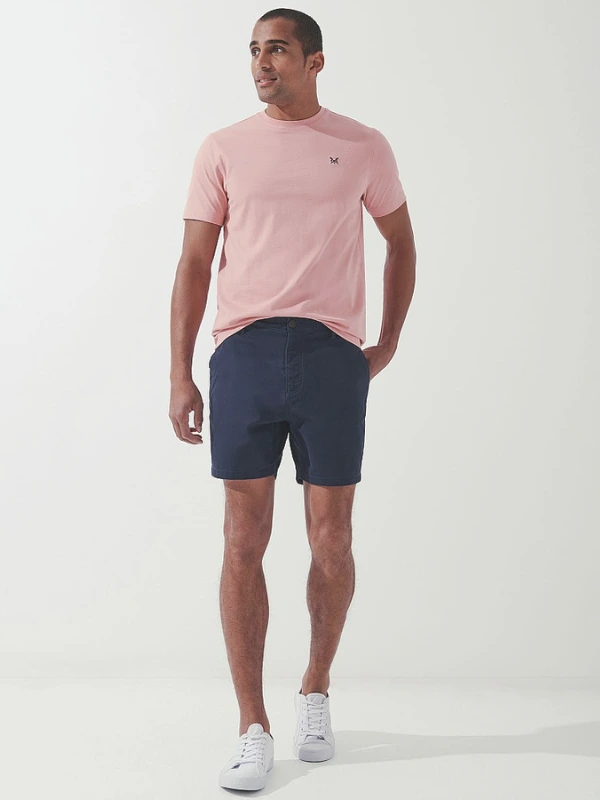 navy blue bermuda shorts for men with pink top