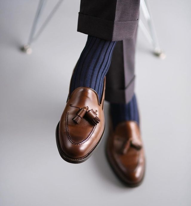 brown Loafers and dress pant
